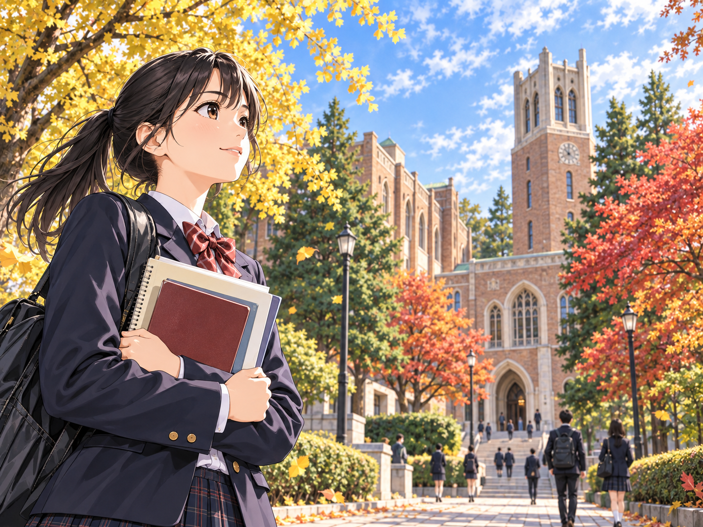 早稲田大学法学部合格に向けて勉強する受験生
